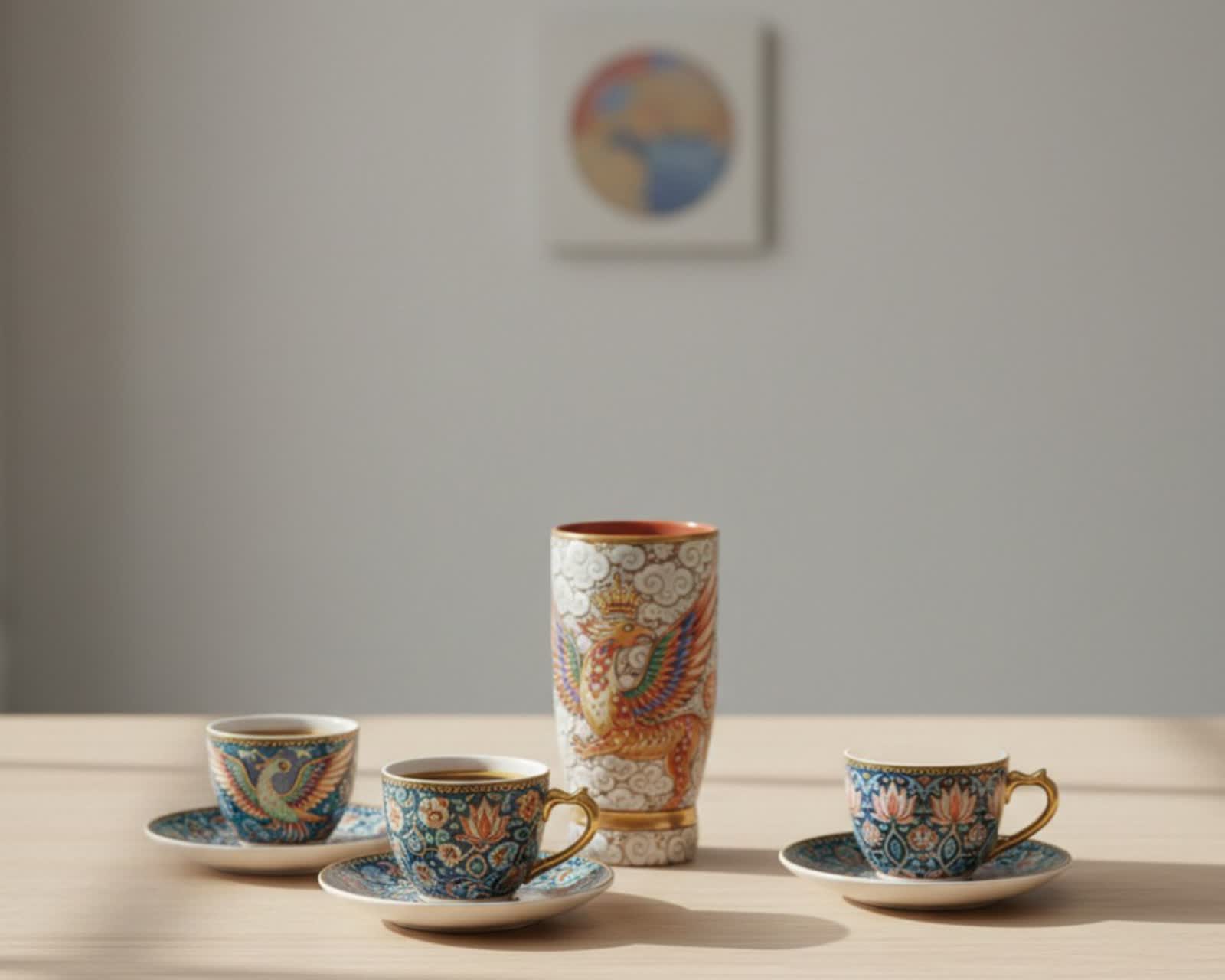 پروژه کاستوم کاپ ها و ظروف کافه